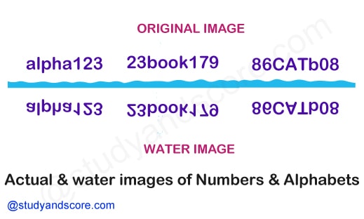 Figure based water image, number  based water image, alphabet based water image, alphanumeric water image, nonverbal reasoning